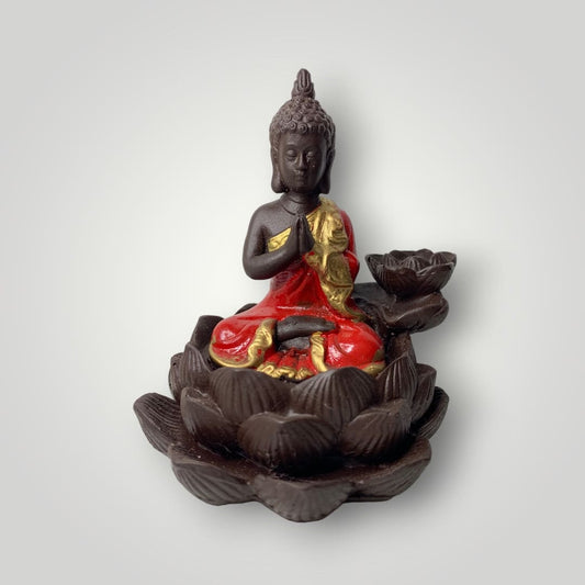 Lotus Meditating Buddha Backflow Incense Burner