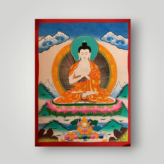 Thangka Budda Vairocana pomarańczowa