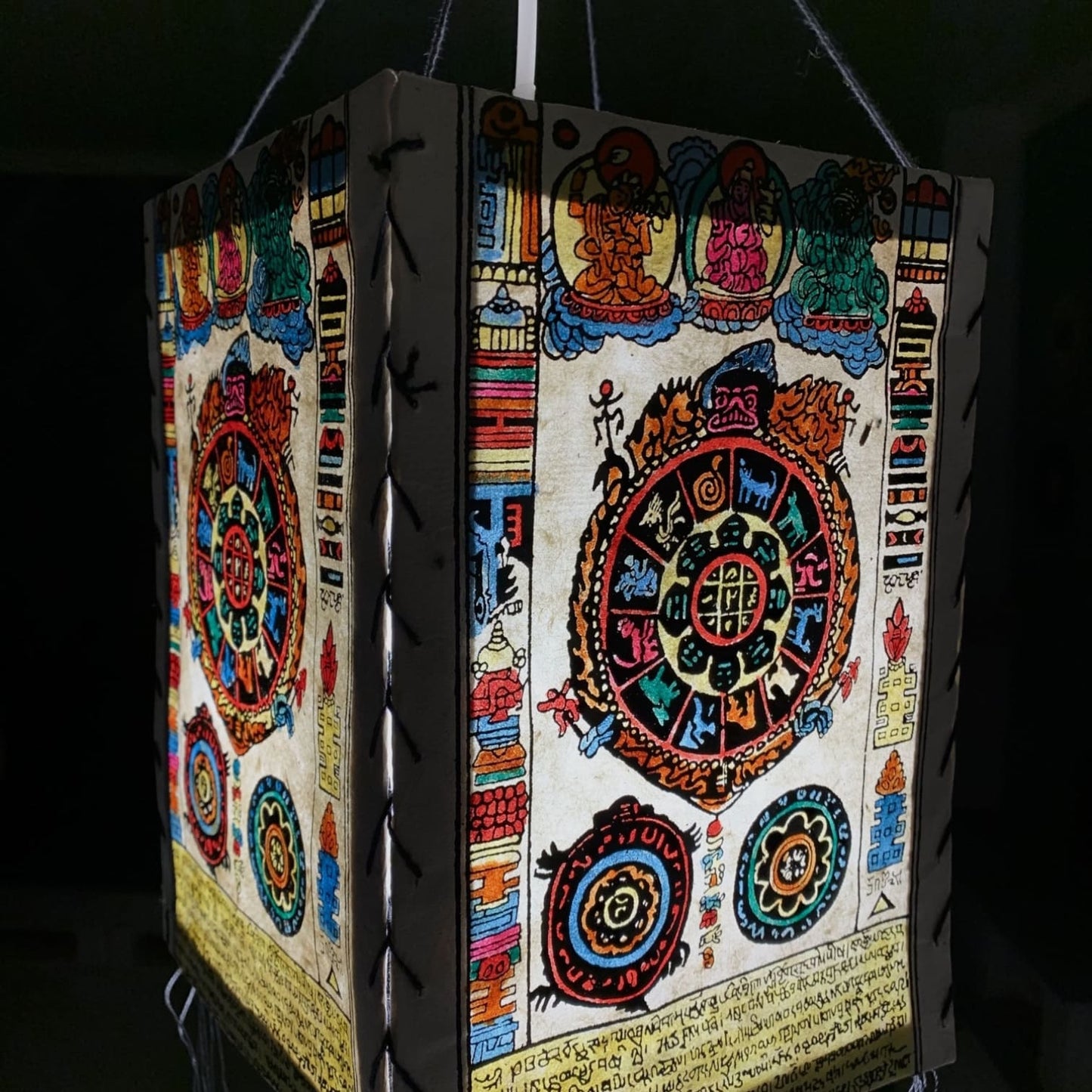 Lokta Paper Lampshade Zodiac